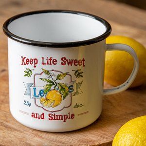 Lemon Enamelware Mug
